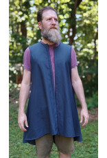 Cloakmakers.com J905-Washable Slate Blue Wool Blend Vest w/ Pockets