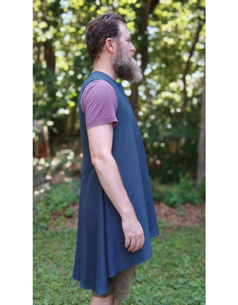 Cloakmakers.com J905-Washable Slate Blue Wool Blend Vest w/ Pockets