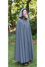 Cloakmakers.com 5756-Washable Lightweight Grey Wool Blend Cloak w/ Silver Tone Clasp