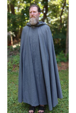 Cloakmakers.com 5756-Washable Lightweight Grey Wool Blend Cloak w/ Silver Tone Clasp