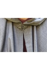 Cloakmakers.com 5756-Washable Lightweight Grey Wool Blend Cloak w/ Silver Tone Clasp