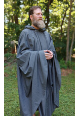 Cloakmakers.com 5756-Washable Lightweight Grey Wool Blend Cloak w/ Silver Tone Clasp
