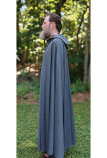 Cloakmakers.com 5756-Washable Lightweight Grey Wool Blend Cloak w/ Silver Tone Clasp