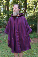 Cloakmakers.com 5757-Washable Burgundy & Purple Cloak w/ Black Hood Lining & Pockets