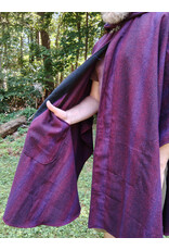 Cloakmakers.com 5757-Washable Burgundy & Purple Cloak w/ Black Hood Lining & Pockets
