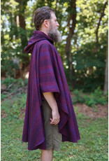 Cloakmakers.com 5757-Washable Burgundy & Purple Cloak w/ Black Hood Lining & Pockets