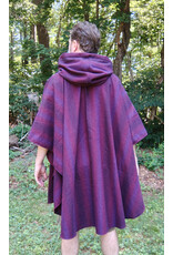 Cloakmakers.com 5757-Washable Burgundy & Purple Cloak w/ Black Hood Lining & Pockets