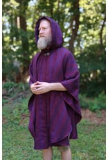 Cloakmakers.com 5757-Washable Burgundy & Purple Cloak w/ Black Hood Lining & Pockets