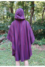 Cloakmakers.com 5757-Washable Burgundy & Purple Cloak w/ Black Hood Lining & Pockets