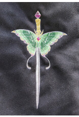 Cloakmakers.com 5762-Washable Black Faux Wool Cloak w/ Silver Velvet Hood Lining & Pockets