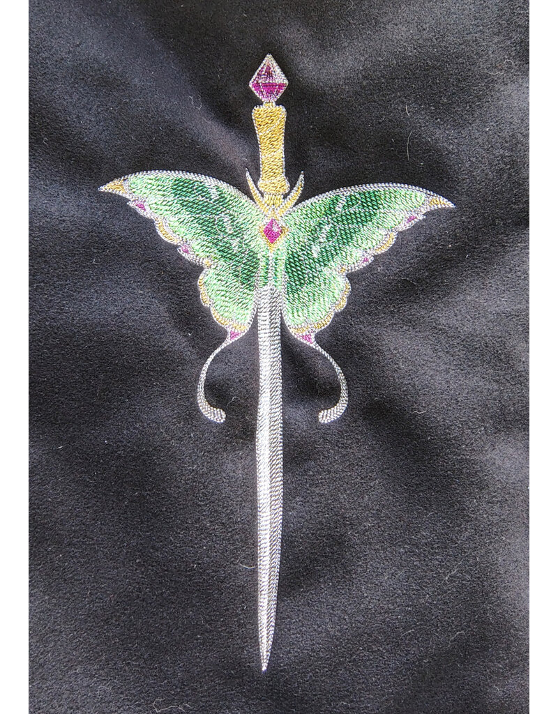 Cloakmakers.com 5762-Washable Black Faux Wool Cloak w/ Silver Velvet Hood Lining & Pockets