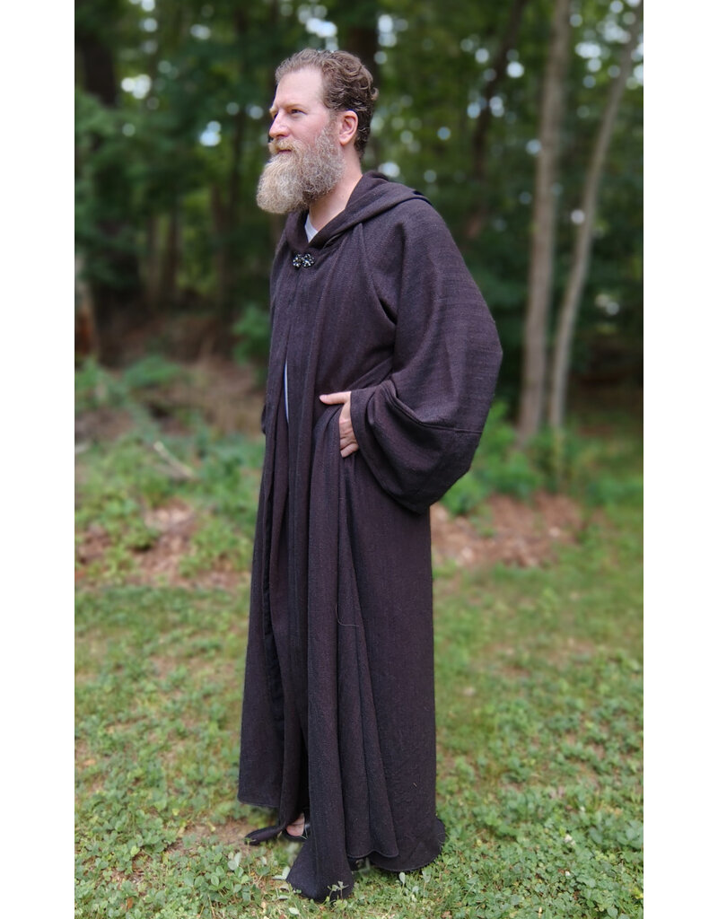 Cloakmakers.com R562-Washable Brown Wool Blend Robe w/ Pockets