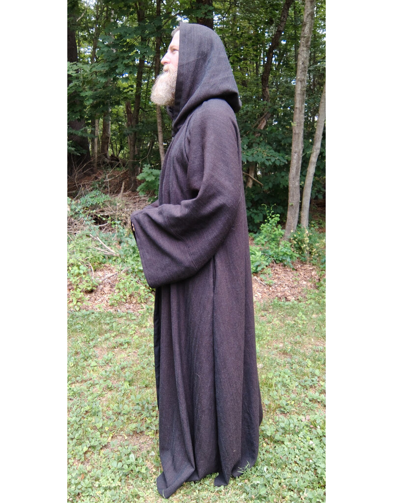 Cloakmakers.com R562-Washable Brown Wool Blend Robe w/ Pockets