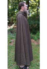 Cloakmakers.com 5765-Washable Brown Ranger Cloak w/ Dark Green Hood Lining & Bronze Tone Clasp