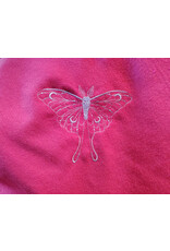 Cloakmakers.com 5489 - Washable Fuschia Pink Ruana Cloak w/ Butterfly Sword Embroidery