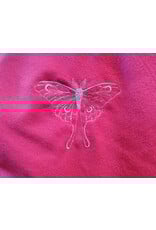 Cloakmakers.com 5489 - Washable Pink Ruana Cloak w/ Butterfly Sword Embroidery