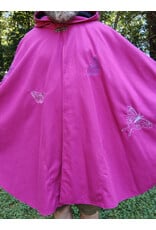 Cloakmakers.com 5489 - Washable Pink Ruana Cloak w/ Butterfly Sword Embroidery