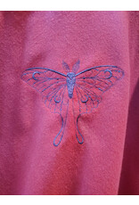 Cloakmakers.com 5489 - Washable Fuschia Pink Ruana Cloak w/ Butterfly Sword Embroidery