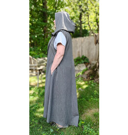 Cloakmakers.com J909-Washable Black & White Striped Hooded Vest w/ Pockets