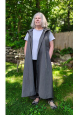 Cloakmakers.com J909-Washable Black & White Striped Hooded Vest w/ Pockets