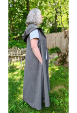 Cloakmakers.com J909-Washable Black & White Striped Hooded Vest w/ Pockets