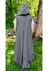 Cloakmakers.com J909-Washable Black & White Striped Hooded Vest w/ Pockets