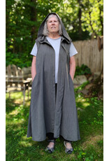 Cloakmakers.com J909-Washable Black & White Striped Hooded Vest w/ Pockets