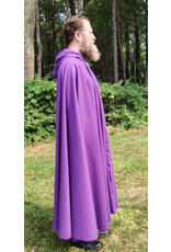 Cloakmakers.com 5773-Washable Purple Faux Wool Cloak w/ Purple Velvet Hood Lining