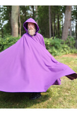 Cloakmakers.com 5773-Washable Purple Faux Wool Cloak w/ Purple Velvet Hood Lining