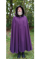 Cloakmakers.com 5775-Washable Purple & Black Hard Face Raincloak w/ Silver Toned Clasp