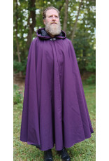 Cloakmakers.com 5775-Washable Purple & Black Hard Face Raincloak w/ Silver Toned Clasp