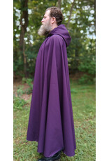 Cloakmakers.com 5775-Washable Purple & Black Hard Face Raincloak w/ Silver Toned Clasp