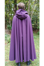 Cloakmakers.com 5775-Washable Purple & Black Hard Face Raincloak w/ Silver Toned Clasp