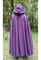 Cloakmakers.com 5775-Washable Purple & Black Hard Face Raincloak w/ Silver Toned Clasp