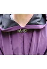 Cloakmakers.com 5775-Washable Purple & Black Hard Face Raincloak w/ Silver Toned Clasp