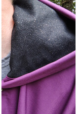 Cloakmakers.com 5777-Washable Bishop Purple Wool Cloak w/ Black Starry Hood Lining