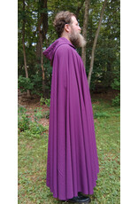 Cloakmakers.com 5777-Washable Bishop Purple Wool Cloak w/ Black Starry Hood Lining