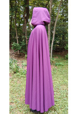 Cloakmakers.com 5777-Washable Bishop Purple Wool Cloak w/ Black Starry Hood Lining