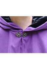 Cloakmakers.com 5778-Washable Purple Faux Wool Dragon Cloak w/ Black Hood Lining & Pockets