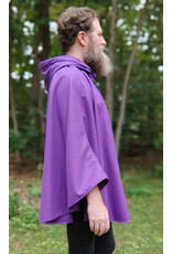 Cloakmakers.com 5778-Washable Purple Faux Wool Dragon Cloak w/ Black Hood Lining & Pockets