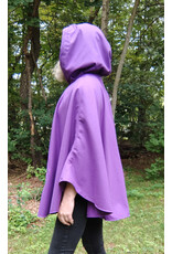 Cloakmakers.com 5778-Washable Purple Faux Wool Dragon Cloak w/ Black Hood Lining & Pockets