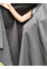 Cloakmakers.com 5779-Washable All Black Double Faced Raincloak w/ Silver Toned Clasp