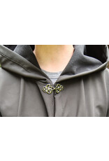Cloakmakers.com 5779-Washable Almost Black Double Faced Raincloak w/ Silver Toned Clasp