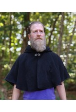 Cloakmakers.com 5781-Washable Black Wool Cloak w/ Black Hood Lining and Pockets