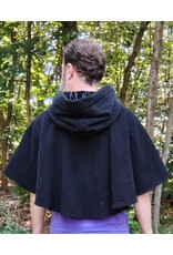 Cloakmakers.com 5781-Washable Black Wool Cloak w/ Black Hood Lining and Pockets