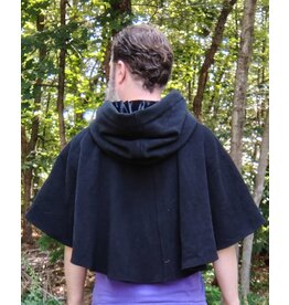Cloakmakers.com 5781-Washable Black Wool Cloak w/ Black Hood Lining and Pockets