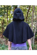 Cloakmakers.com 5781-Washable Black Wool Cloak w/ Black Hood Lining and Pockets