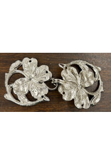 Cloakmakers.com Shamrock Cloak Clasp - Silvertone Plated