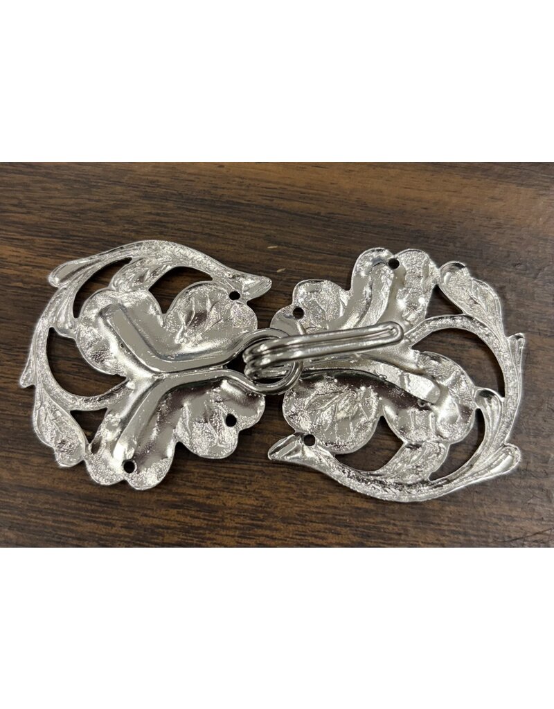 Cloakmakers.com Shamrock Cloak Clasp - Silvertone Plated