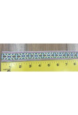 Cloakmakers.com Early Period Crosses and Diamonds Trim - Rainbow on White